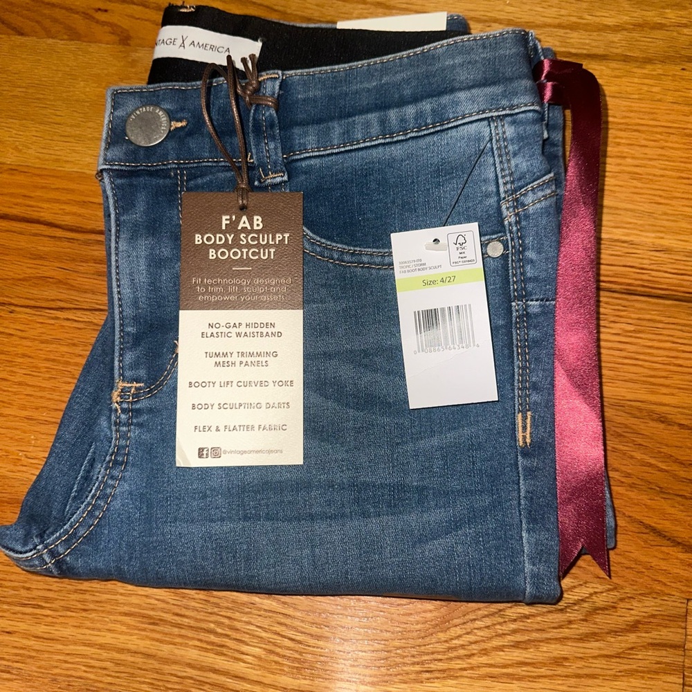 Vintage America Blue Boot Cut Jeans